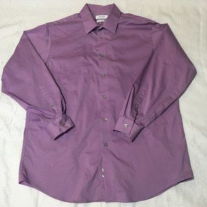 Men's Calvin Klein Regular Fit Stretch Collar Dress Shirt Large 16.5  32/33